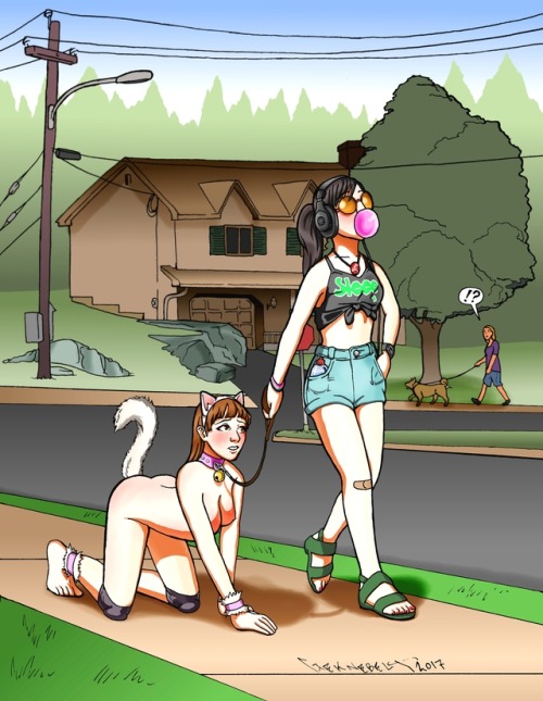 geknebelt: Anna and Rebecca, out for a summer stroll!