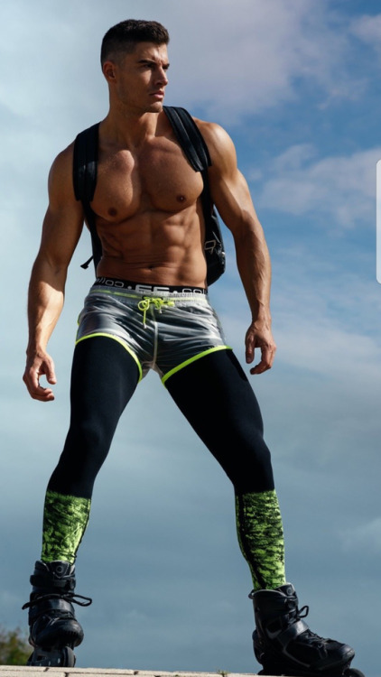 XXX lycra and men legs photo