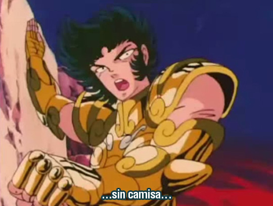 ashinychandelure:  Con decirle que se pusiera una camisa era suficiente, Shura :’v