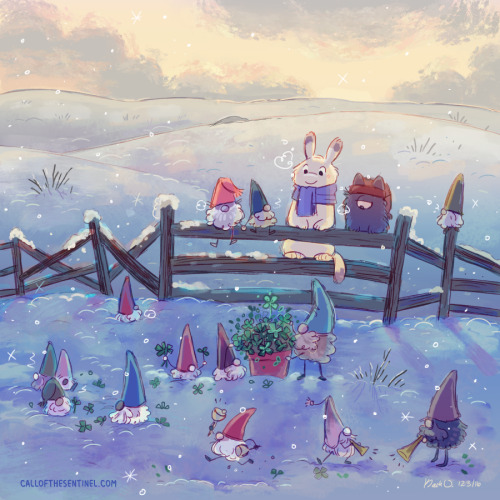 proteidaes: Patreon | Twitter | dA | itch.io ☘✨ Happy New Year’s Eve! ☘✨ These wintery gnomes 
