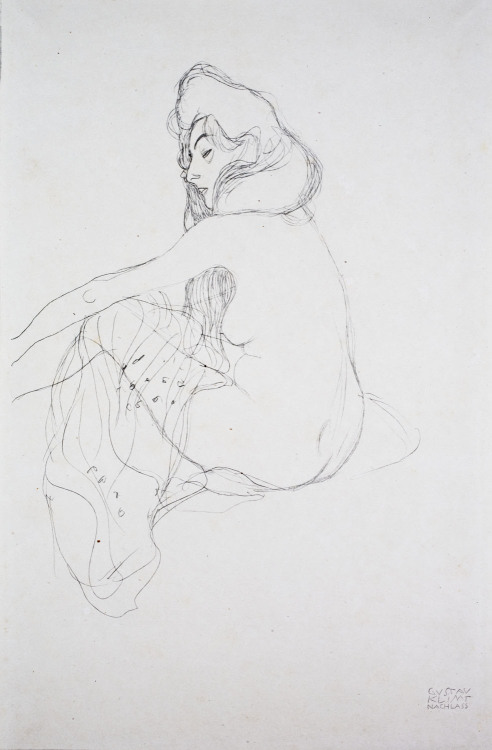 Gustav Klimt - Portrait Sketch - 1919Gustav Klimt - Study for Woman in a Boa - 1919Gustav Klimt - St