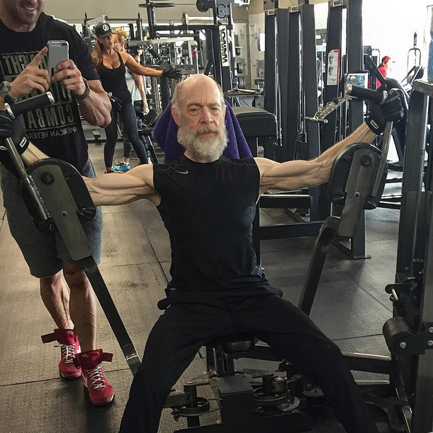 guts-and-uppercuts:  61-year-old JK Simmons getting ripped in order to play Commissioner