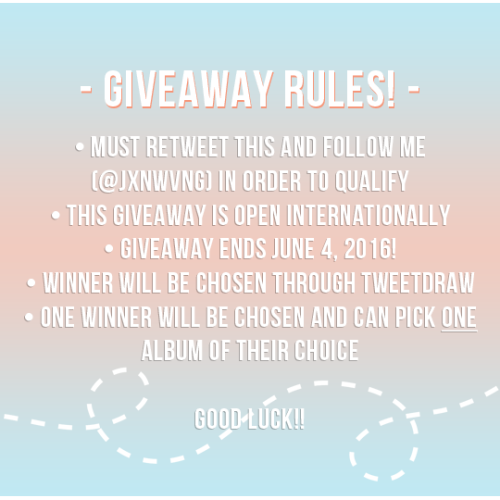 dokyungseouls:*** TWITTER GIVEAWAY ***Hello all! I just posted about a giveaway on my twitter if you