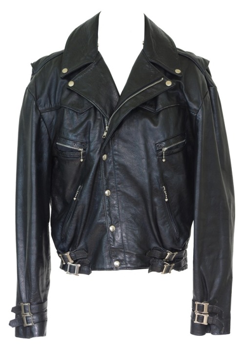 La Rocka! 1980′s Lloyd Johnson Black Leather Motorcycle Jacketavailable on Featherstone Vintage