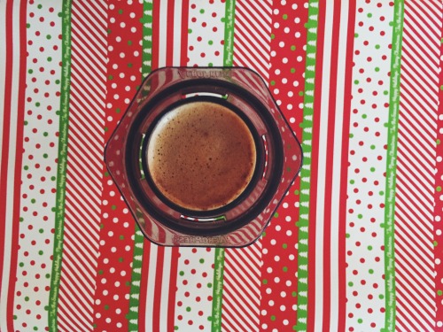 coffeewithkevin: Wrapping some gifts. But first coffee.  Cafe integral. La Andrea. Aeropress.
