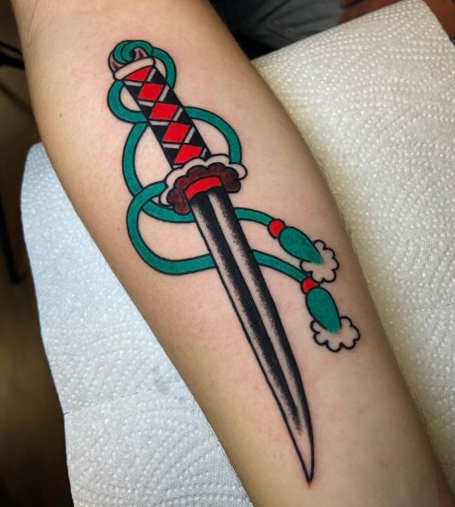 Katana from today for @jonathan_wiegers thank you for the trust! Done in #berlin at @stayfreetattoob