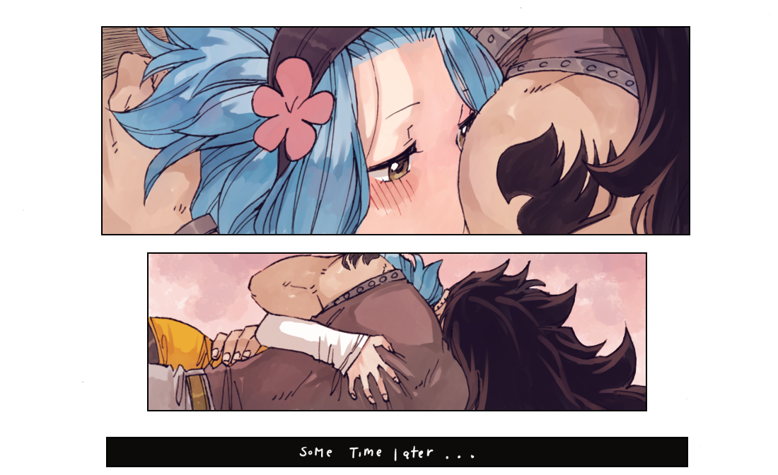 rboz:  gajeel loves to cuddle his smol womanBased on Mashima’s cute chibi Gajevy