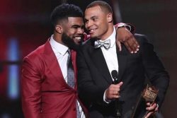 handithere:  xemsays:  xemsays:  they are so cute together, arent they? BROMANCE between Ezekiel Elliott &amp; Dak Prescott       (via TumbleOn)  Yes mmm