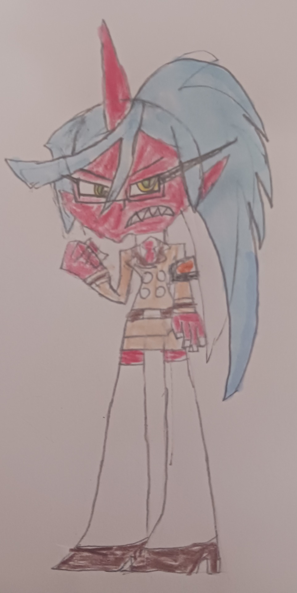 Drawing of Kneesocks Daemon