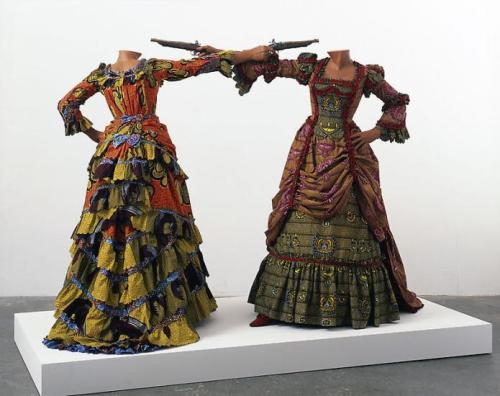 littlelimpstiff14u2: Yinka Shonibare A British artist of Nigerian descent, Shonibare (b. 1962) creat