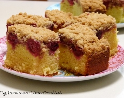 Sour Cherry Crumb Cake