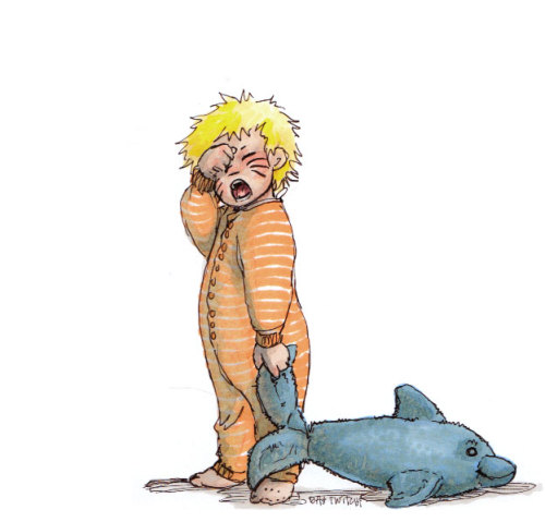 pinepickled-narutoblog:twitchi2: In a better world where teenage Iruka kidnadopt toddler Naruto, and