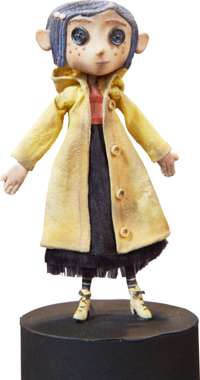 thebeldamsbuttons:  Coraline High-Res details shots » Coraline DollWith the HA Laika auctions up, some high-res model images have surfaced. Perfect for details & cosplay references! The rest are queued up, along withsome other Laika movie HQs too.