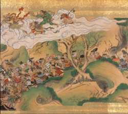 gardenofthefareast:  Detail from Yuriwara daijin [Minister Yuriwaka]. Ca. 1640-1680 (British Library Or 13822, scroll 1)