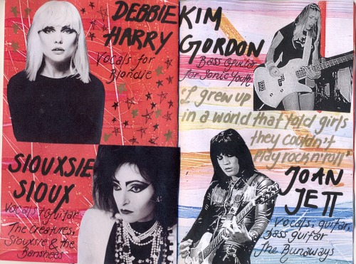 likeclockworkandabsolution:Nearly finished my females of rock zine! There are so many more women I w