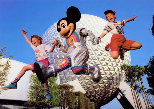 magicalfanaticism-blog:EPCOT Center Mickey, from the Walt Disney World 1989 calendar.  