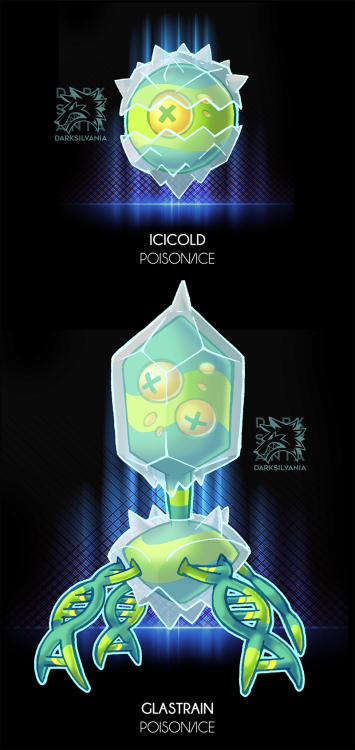 darksilvania:215-ICICOLD [Icicle-cold]-Poison/Ice-The Virus Pokemon-Ability:  Contagious* - Ice Body