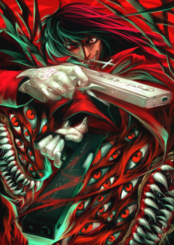 gamingpixels:   Hellsing Alucard Fan Arts #1 Checkmate by rusharil #2 J.C.I.I.H.N. by StuartHughe #3 The Bird of Hermes by leopinheiro #4 Alucard-Hellsing by Mischievous4you #5 Same Monster and #6 Vlad Dracula by chickenoverlord #7 Give me an order…
