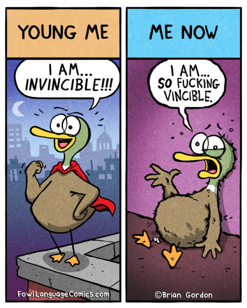 fowllanguagecomics:  My life is like a superhero origin story, played backwards.Bonus PanelHelp a former superhero keep the lights on?