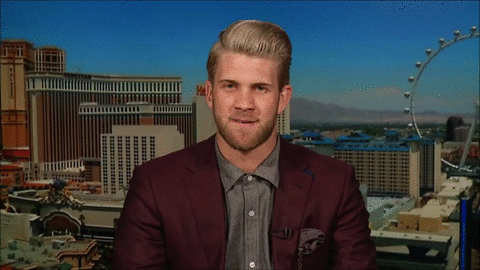 scherzersundae:  Newly blond Bryce Harper wins NL Outstanding Player Award, talks