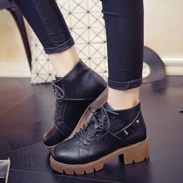 fastfashionofworld:  Buckle Rivet  Ankel Chunky Heel Martin Boots  Leather Low Heel Slip On Ankle Boots  Zipper Ankle Chunky Heel Knight Martin Boots  Discount code: 20off1829 