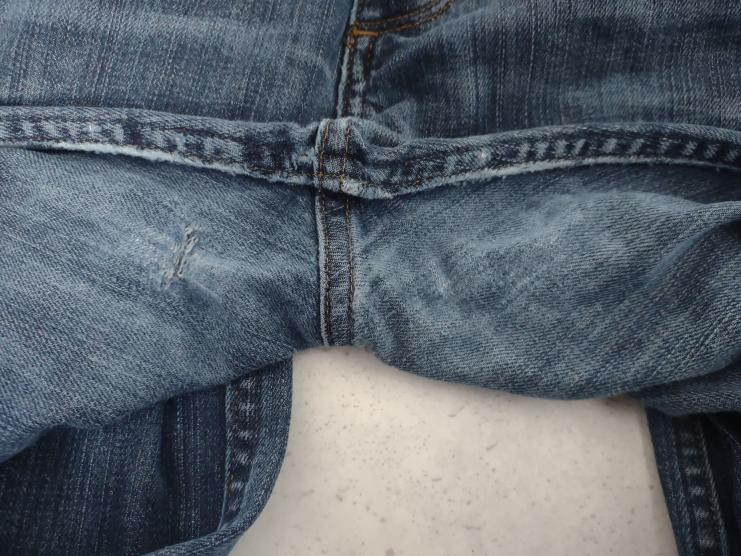 A North Star in an Eastern Sky: DIY Denim: Patching Inner Thigh Holes