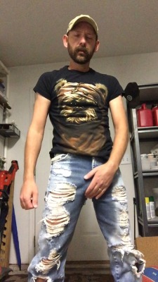 stacheman76:  Torn jeans and an Ewok 