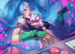 summonersofruneterra:  Arcade Sona |  Na Young Lee   