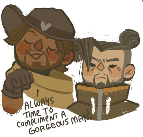 ironhideofficial:a bunch of mccree as rick the adventure sphere from portal 2