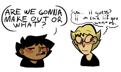 reasonpeason:    Anonymous asked:      Humanstuck solkat or any other pairing you like?  I love these idiots.              