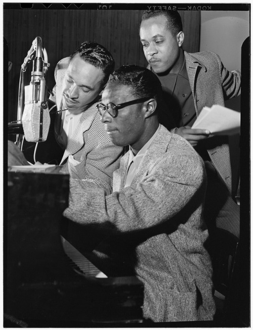 Oscar Moore, Nat King Cole, and Wesley Prince, N.Y July 1946by William Gottlieb