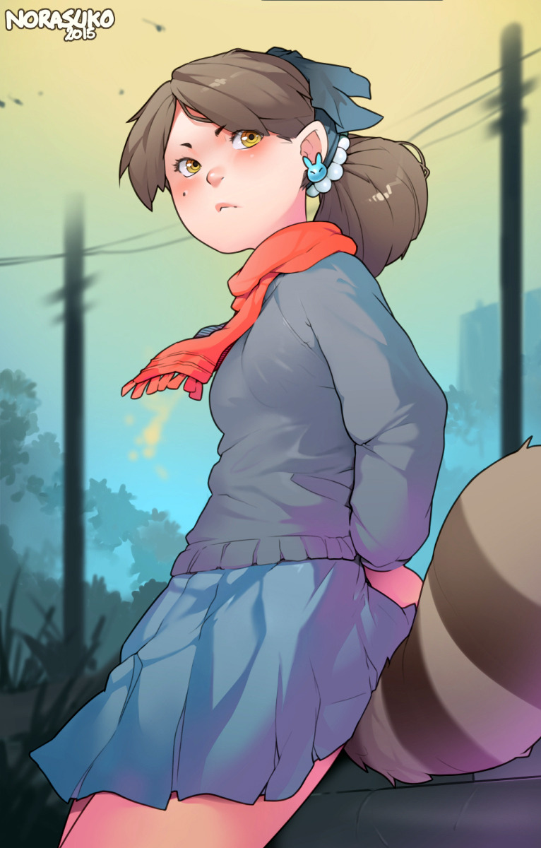 norasuko-safe:  For HeavyWoodenBox. It’s her OC Tani the Tanuki girl. Totally