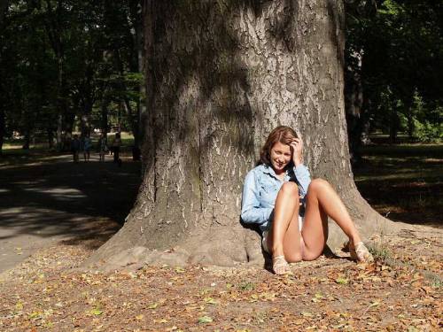 letusseeyourpanties:  The Upskirt Voyeur  Becky!! What’s up!? What’s going on?Oh nothing. Chillin under this tree waiting for a caterpillar to crawl up my vag. So I can one day see a butterfly fly outta there. Seems legit….