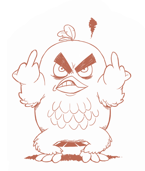 Some doodles I did at work of the Agitated Avians.