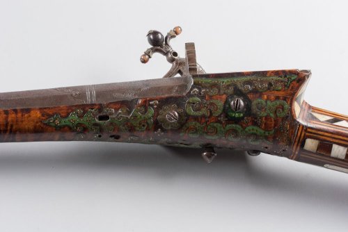 A lovely brass, copper, and ivory mounted miquelet turfenk originating from Turkey, late 18th or ear