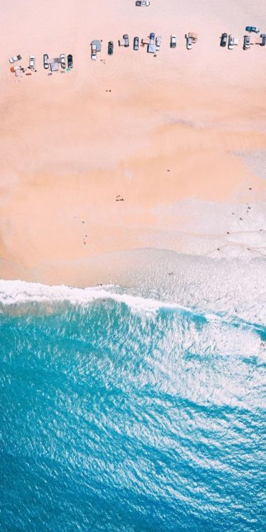 Blue sea, beach, sunny day, aerial shot, summer, 1080x2160 wallpaper @wallpapersmug : bit.ly/