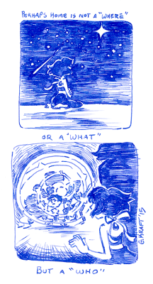 gracekraft:  “I just want to go home…” A small pen sketch comic I doodled while thinking about Lapis 