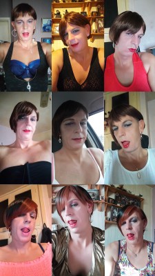 sissywhoretiffany:the many faces of newark slut tiffany smith. such a sissy cock whore spread her forever