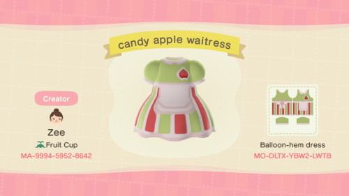 fruitsvillage: fruit themed apron dresses for all the island fruits!