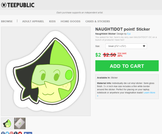 #NAUGHTIDOT point Stickers!