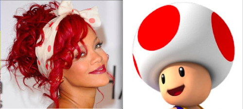 ruinedchildhood:Rihanna cosplaying Mario Party