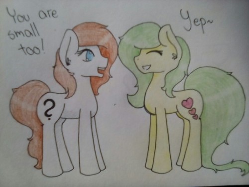 ask-lily-the-tiny-pony:ask-mystery-pony:“Cutie~~” 5/8 @ask-lily-the-tiny-ponySmol friend !! *^*x3