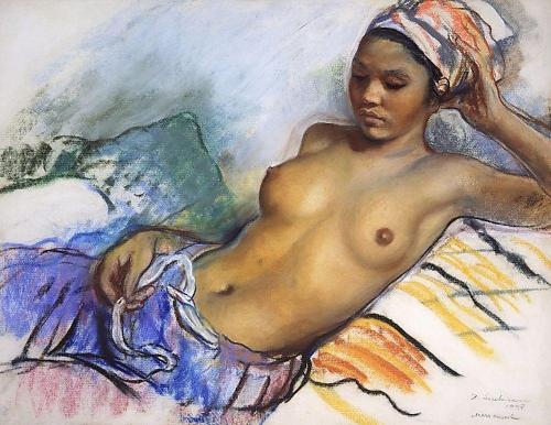 Resting Negro. Marrakesh, 1928, Zinaida Serebriakova