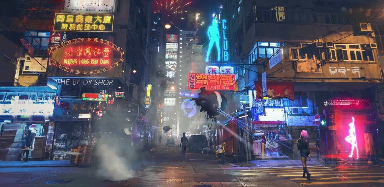 fuckyeahcyber-punk:    Hong Kong Street Patrol - Sergey Zabelin