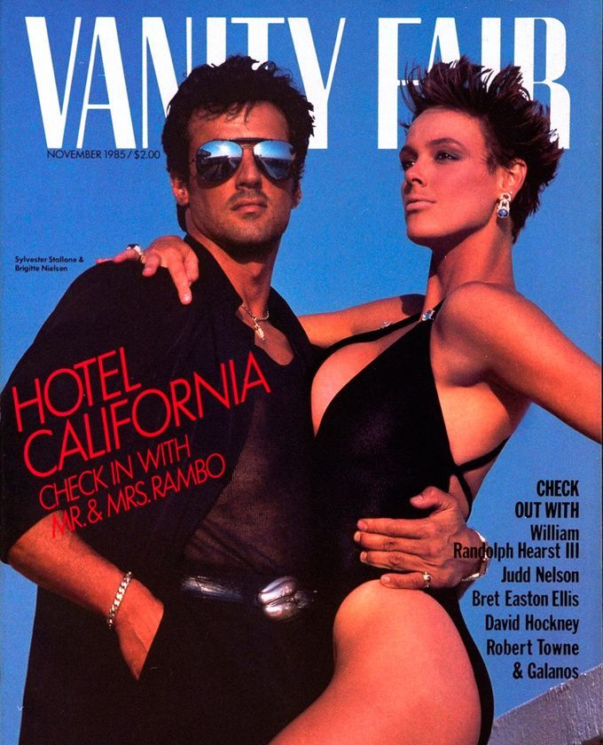 Sylvester Stallone & Brigitte Nielsen, Vanity Fair cover (1985)