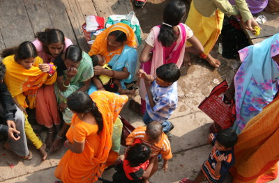 Family At Varanasi, India