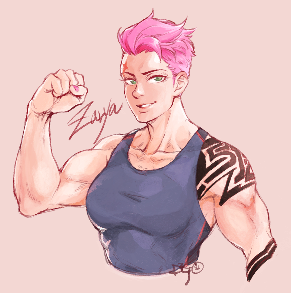 blackteaddg: Just wanna draw Zarya ˊHˋ