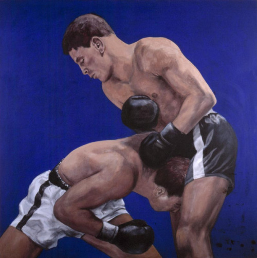 thunderstruck9: Georgy Gurianov (Russian, 1961-2013), Боксеры [Boxers], 1994. Acrylic on canvas.