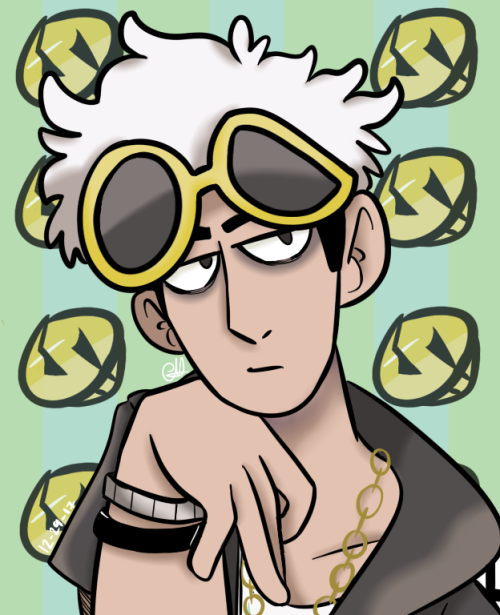 alittlebitofart:Here’s a Guzma I made for warm-up. I keep messing up which account I put my art on.