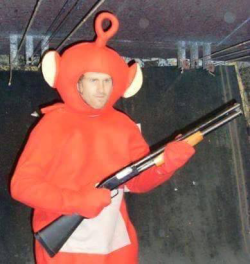 colinfrancois:  Everybody needs Todd Howard in a teletubby costume holding a shotgun on their blog. 